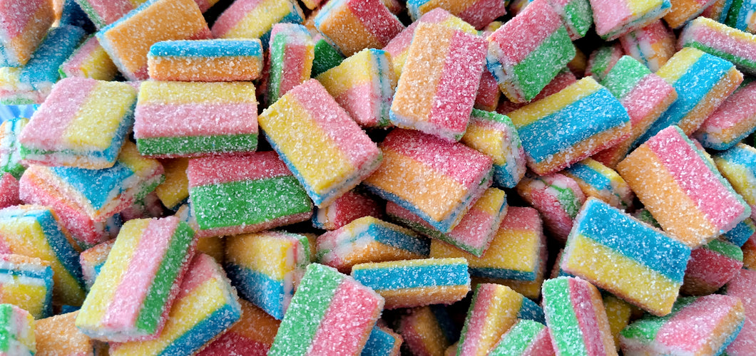 Rainbow Fizzy Bricks
