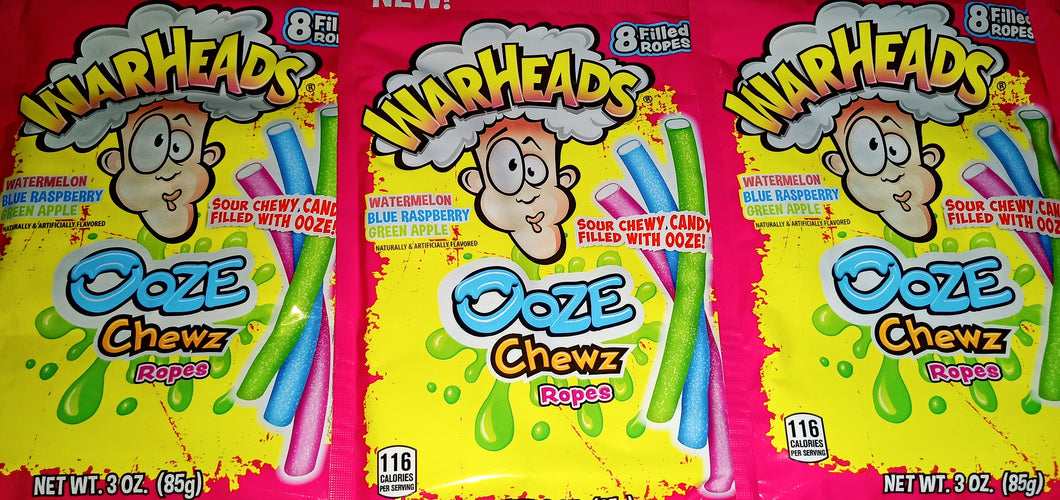 Warheads Sour Ooze Chewz Ropes
