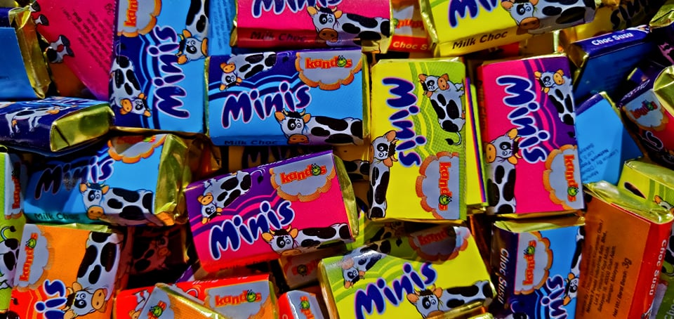 Kando's Mini's wrapped chocolate